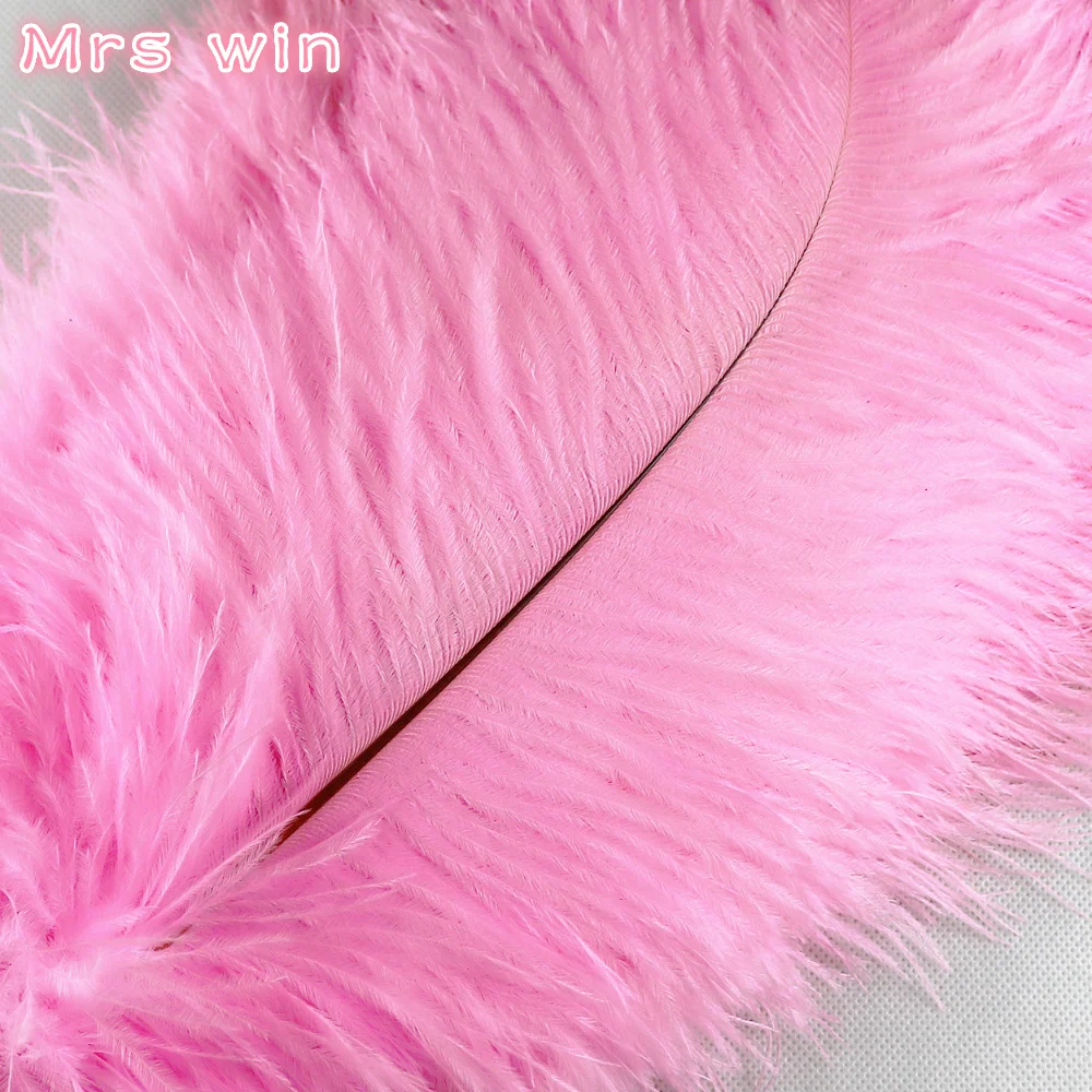 

30-55cm thin rod quality natural ostrich wedding feathers bleached white feather plumes table decoration centerpieces