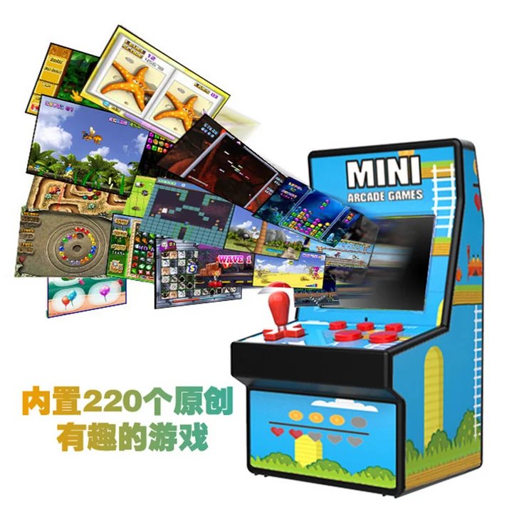 220 em 1 mini console de jogos arcade retro arcade jogador de jogo portátil com 220 jogos de 16 bits 2.8 "display colorido presente para criança