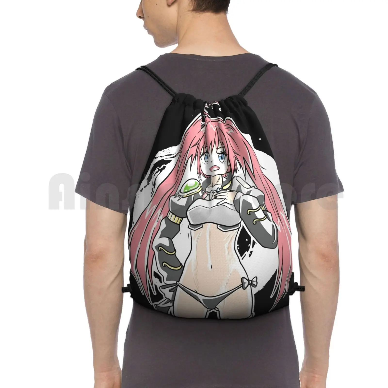 

Anime Demon Backpack Drawstring Bags Gym Bag Waterproof Tensei Shitara Slime Datta Ken That Time I Was Reincarnated As A