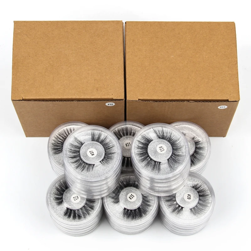 ナチュラルソフト3Dミンクつけまつげ,ふわふわ,ロング,手作り,バルク,卸売り,4個,50個,100個