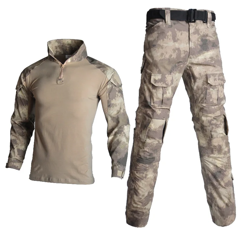 Imagem -06 - Camisas de Combate Tático ao ar Livre para Homens Roupas Airsoft Paintball Uniforme de Tiro Calças Cargo Cotovelo e Joelheiras Ternos X359d