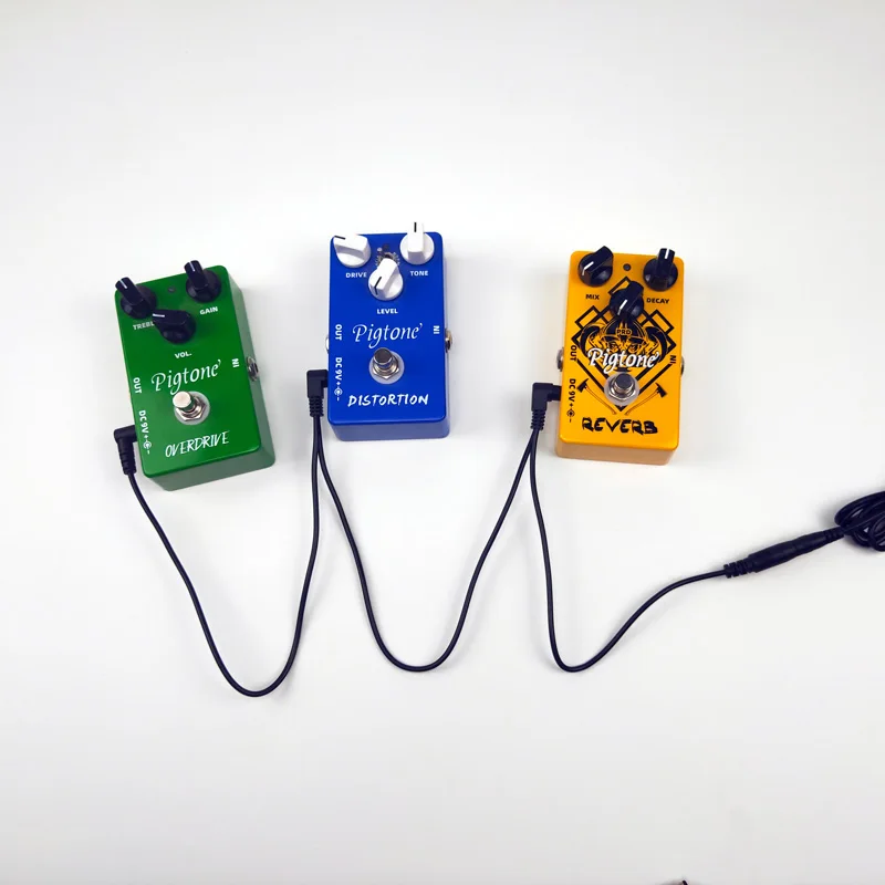Pedal adaptörü 3 yollu papatya zincir gomina gitar efekt pedalı güç kaynağı aksesuarları tel 9V DC 1A