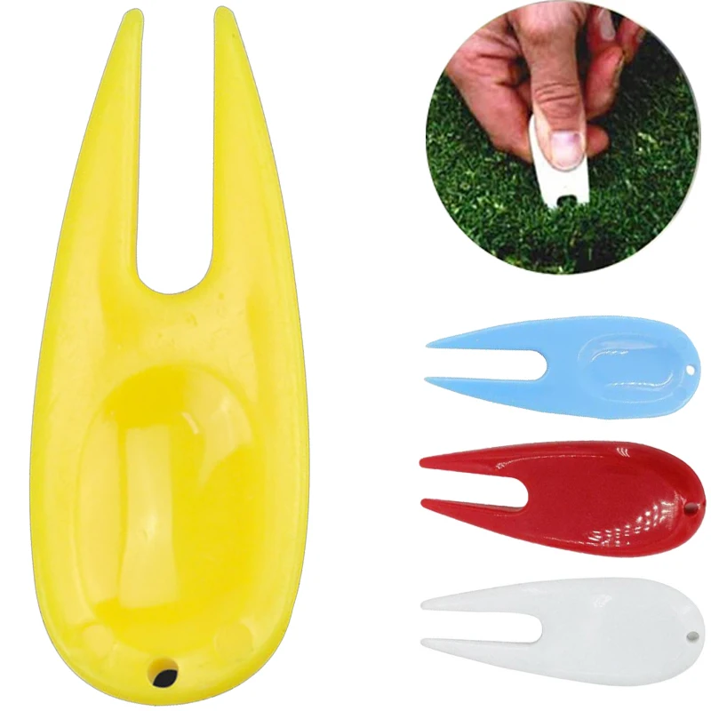 Pelota de Golf de plástico, Kit de reparación de Putting Green, accesorios de entrenamiento de golfista, blanco, azul, rojo, amarillo, herramienta