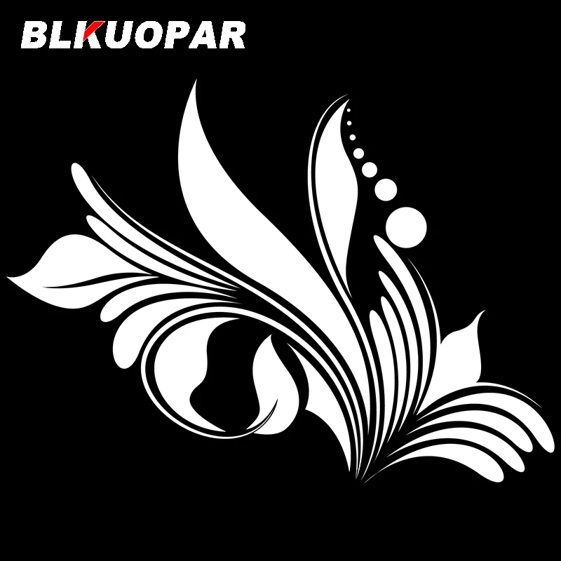 BLKUOPAR for Floral Swirl Car Stickers Original Creative Fashionable Decals Surfboard Windows Air Conditioner Decoration