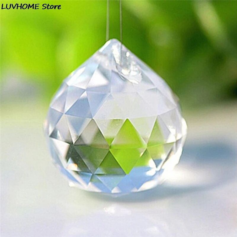 1pc pryzmat żyrandol kryształowe części do zawieszenia żarówka Suncatcher jasnego Faceted szkło kryształowe piłka 20mm