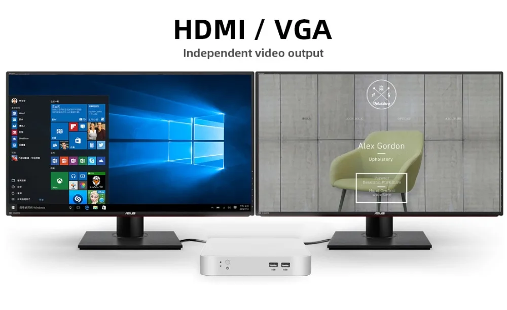 XCY Mini PC Intel N100 I7 4500U I5 4200U Celeron N5095 Office Computer Win11/Win10/Linux Gigabit Ethernet 6x USB Ports