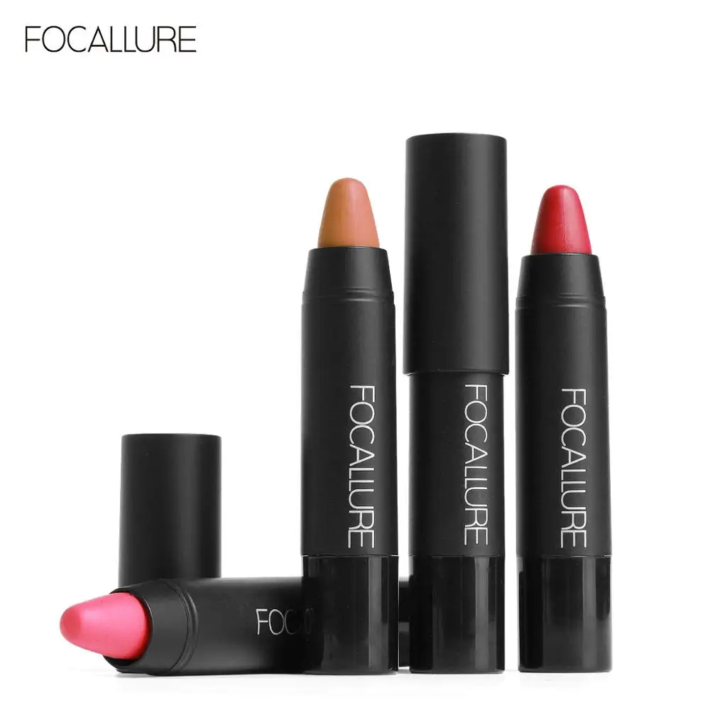 FOCALLURE Matte Lipstick 19 Colors Waterproof Long-lasting Easy to Wear Professional Lipstick Nude Lipstick