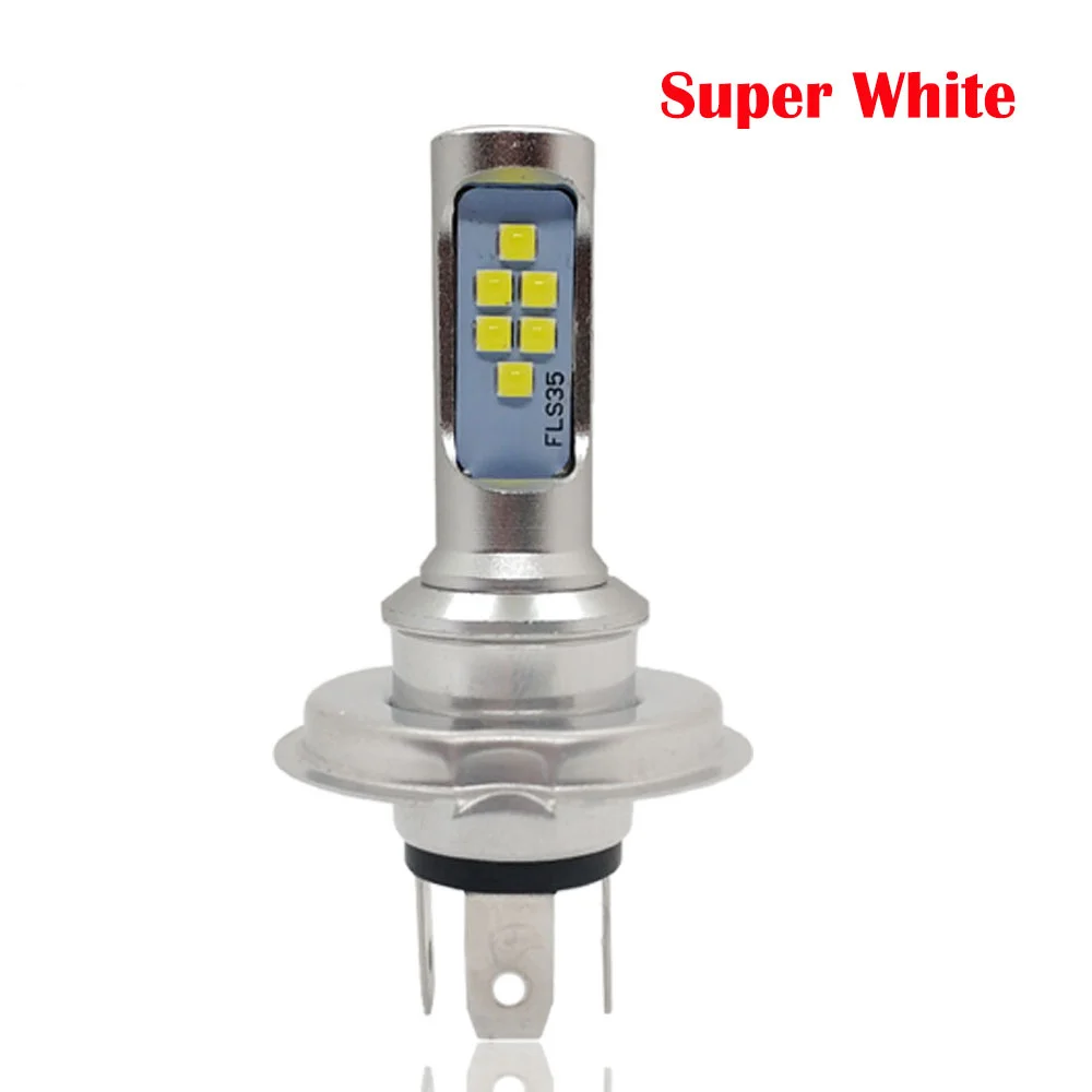 H4 H6 BA20D P15D LED Motorcycle Headlight Bulb 12SMD 3535 1200Lm H6M Moto LED Scooter ATV Accessories Fog Lamp White Yellow Blue