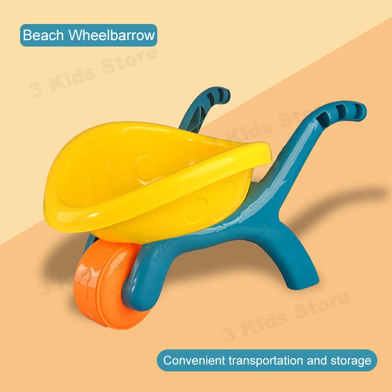 Children Beach Toys Baby Beach Game Toy Kit Sand Box Sand Table Sand Bucket Set Summer Toys for Beach Play Sand Water Play Cart