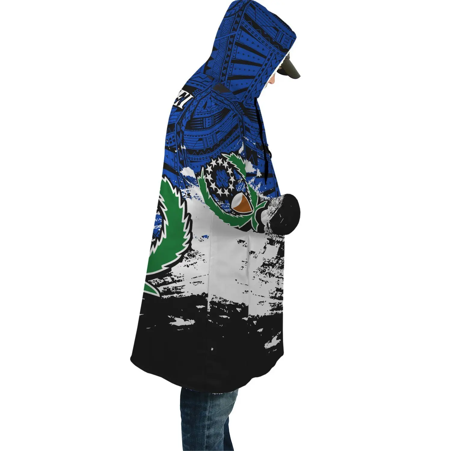 PLstar Cosmos 3Dprinted Mantel Pohnpei Tribal Tattoo Newfashion Casual Unqiue Unisex Mann/Frau Lustige Premium Hrajuku UNS Größe-1