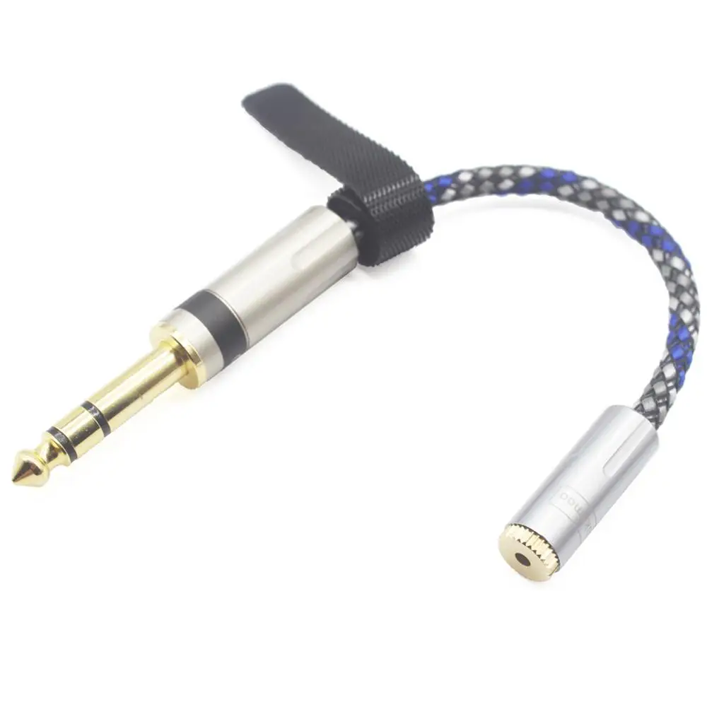 

[ 1/4" TRS 6.35mm ] 6.35mm to 2.5mm Female 8 Core Silver Plated Headphone Earphone Audio Adapter Cable 6.35mm to 2.5mm Balanced