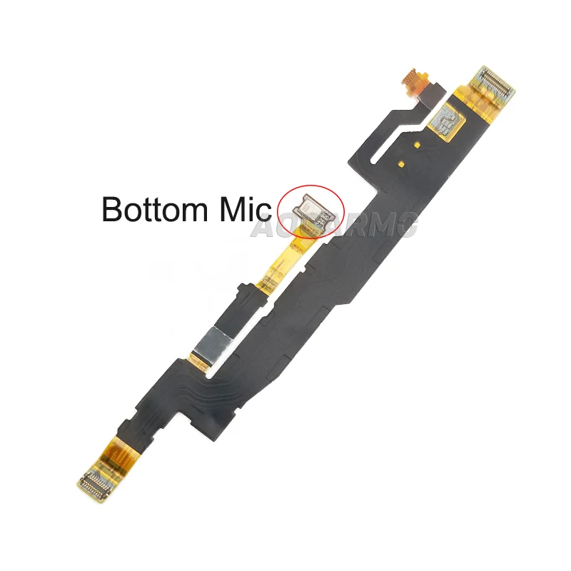 Aocarmo Bottom Microphone Main Mic Connector Ribbon Flex Cable Replacement For Sony Xperia XZ2 H8216 H8266 H8276 H8296