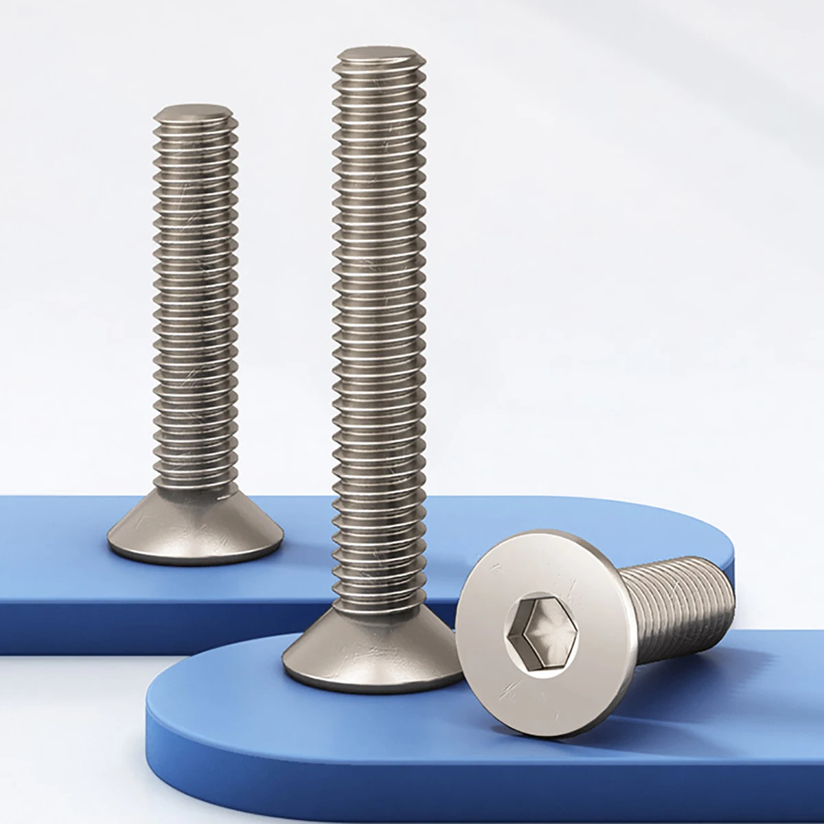 5-50 pz grado 10.9 bulloni svasati ad alta resistenza viti a brugola in acciaio nichelato metrico M1.6 M2 M2.5 M3 M4 M5 M6 M8
