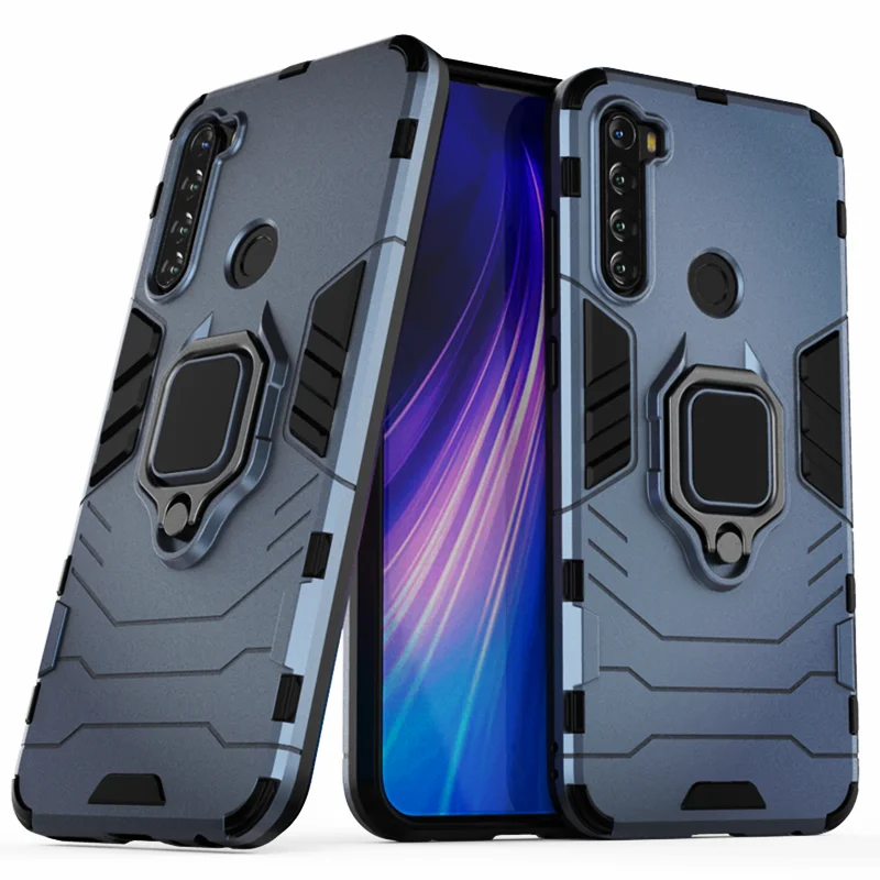 for Xiaomi Redmi Note 67 Case Shockproof Ring Stand Bumper Silicone + PC Phone Back Cover for Xiomi Redmi Note 6 7 Funda Capa