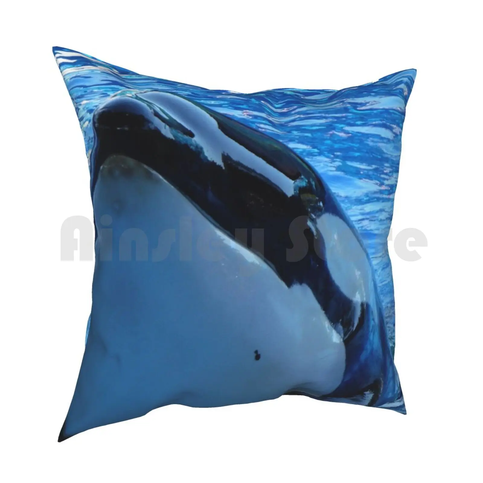 Trua The Orca Pillow Case Printed Home Soft DIY Pillow cover Trua Seaworld Orlando Whale Orca Killer Whale Animals Ocean