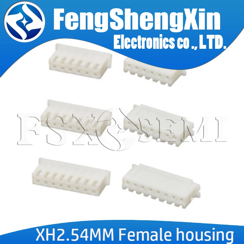 50pcs XH2.54mm Plastic Shell / Housing XH-Y 2P/3P/4P/5P/6P/7P/8P/9P/10P/11P/12P/13P/14P/15P/16P White connector 2.54mm Pitch