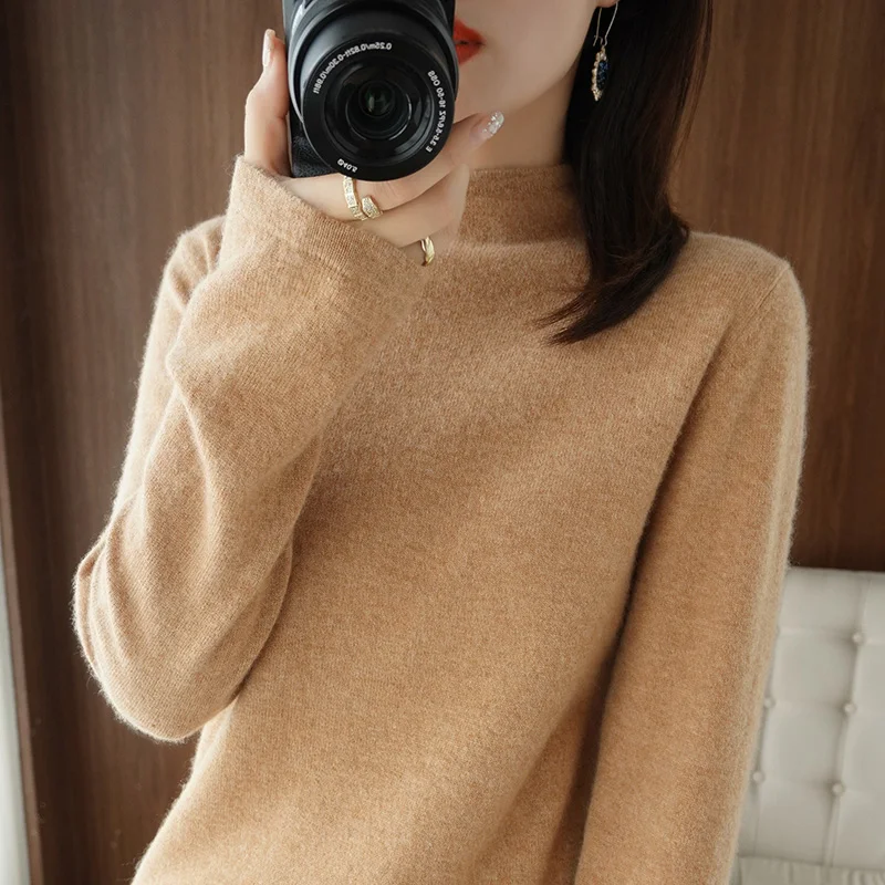 Autumn Winter Basic Sweater Woman Cashmere Knitted Solid  Women Pullover Soft Casual Jumper