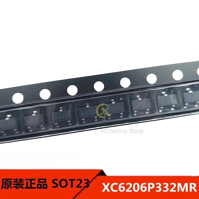 NEW 20 pcs xc6206p332mr, SMD SOT-23, print 662, 3.3 V, voltage regulator, product Wholesale list