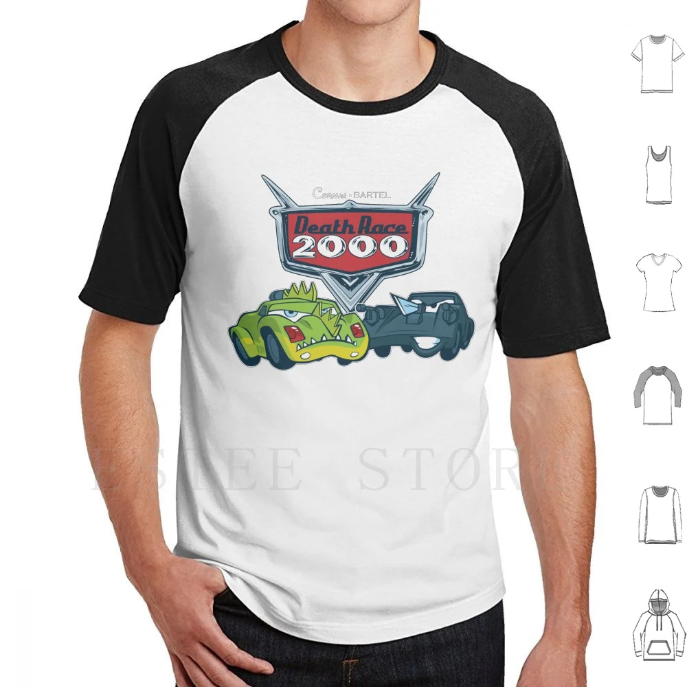 Death Race 2000 T Shirt DIY Big Size 100% Cotton Death Race Frankenstein Carradine Machine Gun Joe Pixar Cars Parody Roger