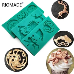 Lion Beer Holy Beast Silicone Mold Fondant Molds Cake Decorating Tools Cupcake Chocolate Dessert kitchen Baking Mould