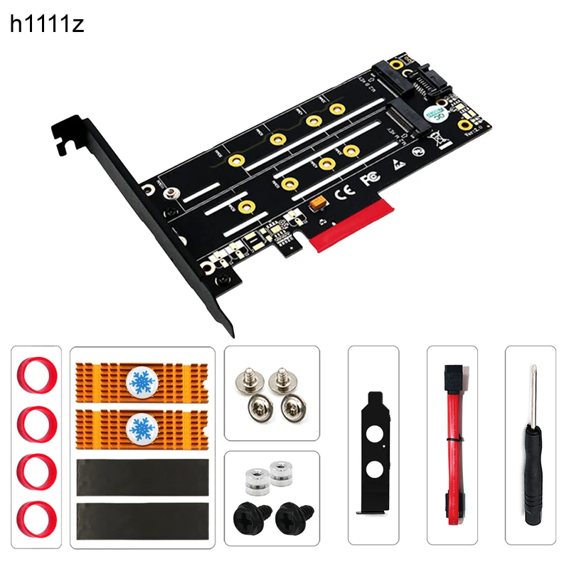 

Переходник PCIE на M2 NVME SATA M.2 SSD PCIE адаптер NVME SSD на PCI-E 3,0 X4 SATA M.2 SSD на SATA расширения Riser Card