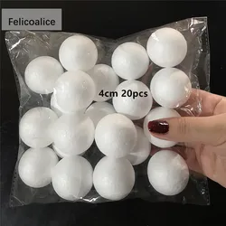 1/1.5/2/2.5/3/4cm Modelling Polystyrene Styrofoam Foam Round Balls Spheres For DIY Crafts Supplies Wedding Decoration