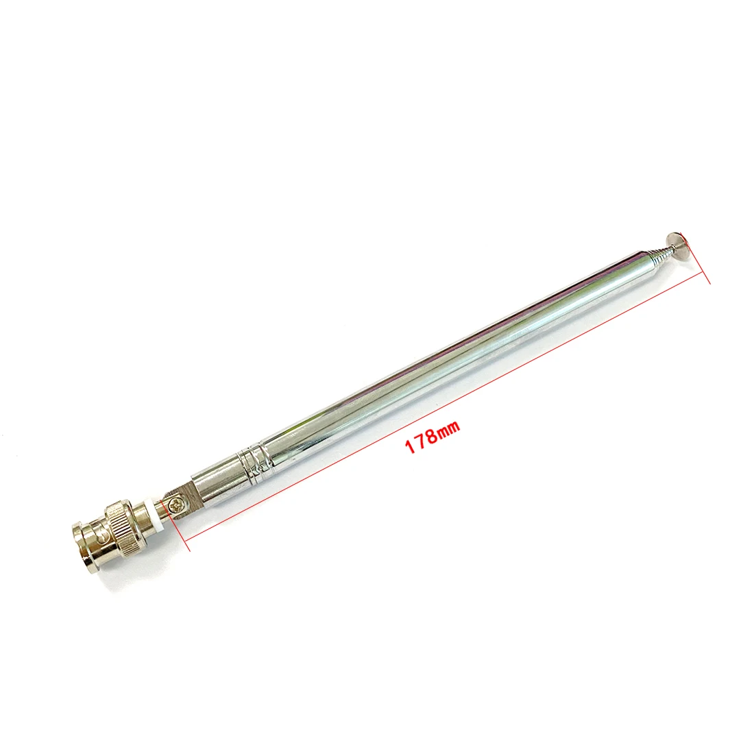 FM Radio Stainless Steel Telescopic Antenna SMA / BNC / F Connector 1.2m Flexible Plug Audio Signal Aerial