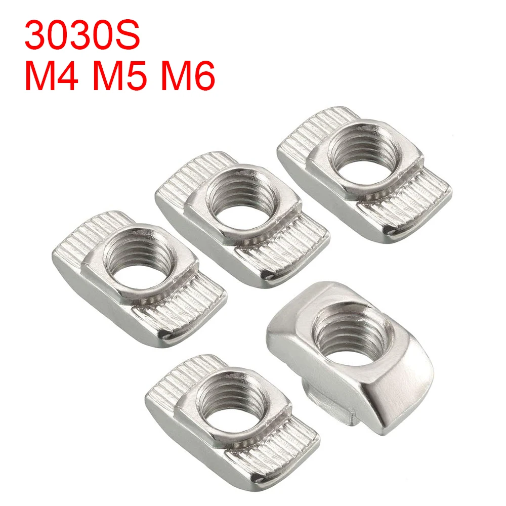 

3030 Series M4 M5 M6 Thread T Nuts Hammer Head Fastener Nut for 30x30 Aluminum Extrusion Profile T Slot 8mm