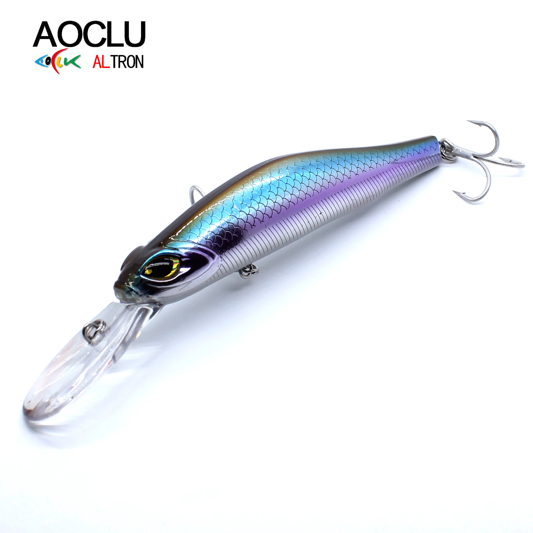 AOCLU Floating Trolling Minnow Hard Bait Fishing Lure Ocean Boat Weight Transfer Big Game Fighter, Diving Depth 4m, 150mm, 28.4g