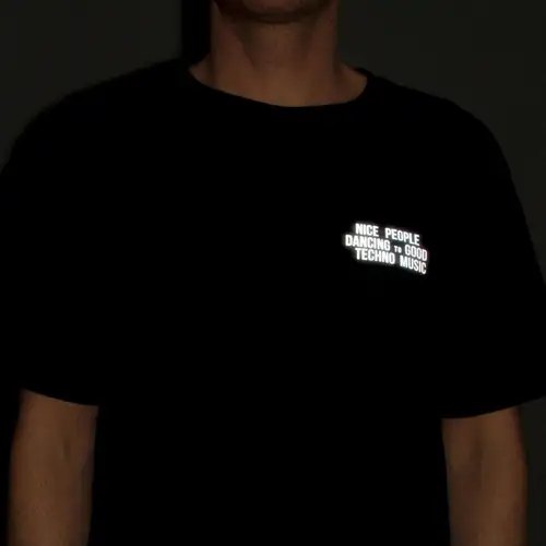 Imagen 2 del producto Camiseta reflectante Unisex, camiseta reflectante de personas bonitas para bailar, Camiseta de algodón a la moda