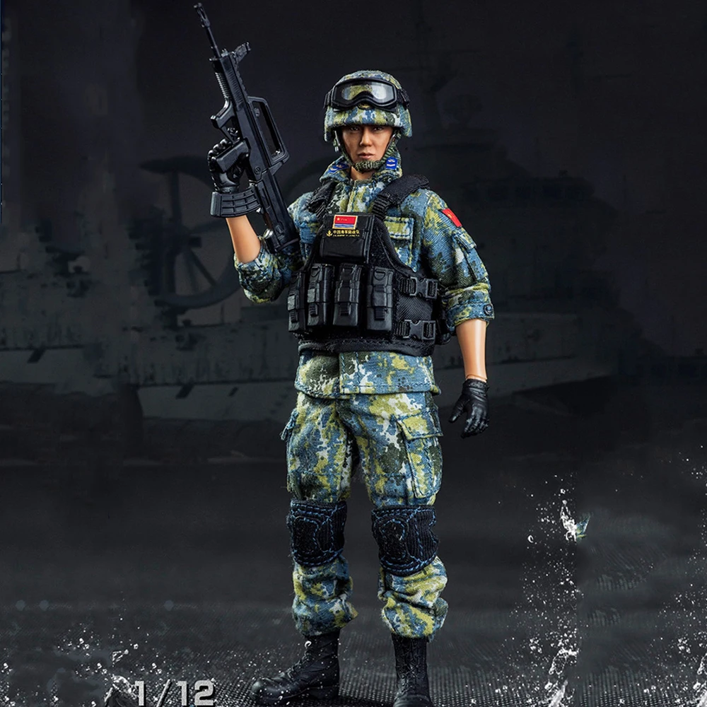 PLA FS73035 1/12 Male Soldier Model Army Soul Series Chinese Army Marine Corps With Vest Hat Glasses Action Figure Doll Toy