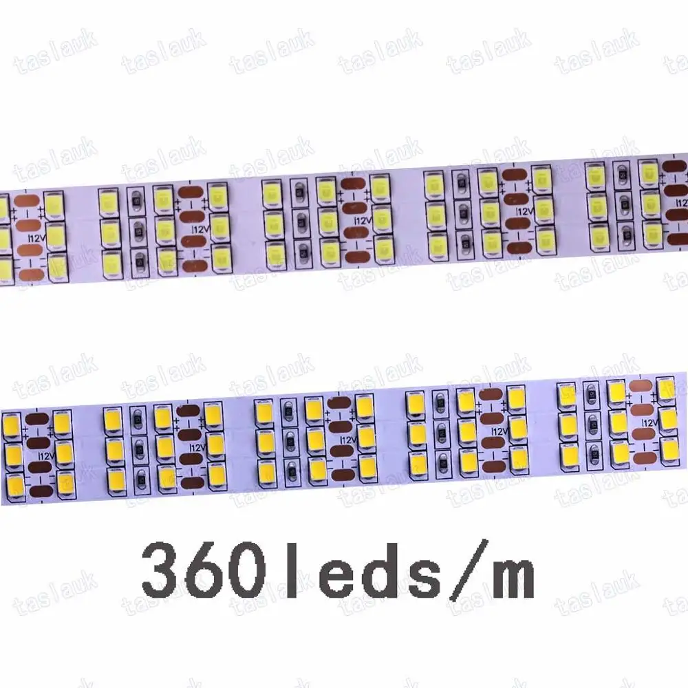 high bright 12V 24V 2835 LED Strip tape light double row  IP20 Non-Waterproof 480leds/M 5m/Roll LED Strip White/Warm White