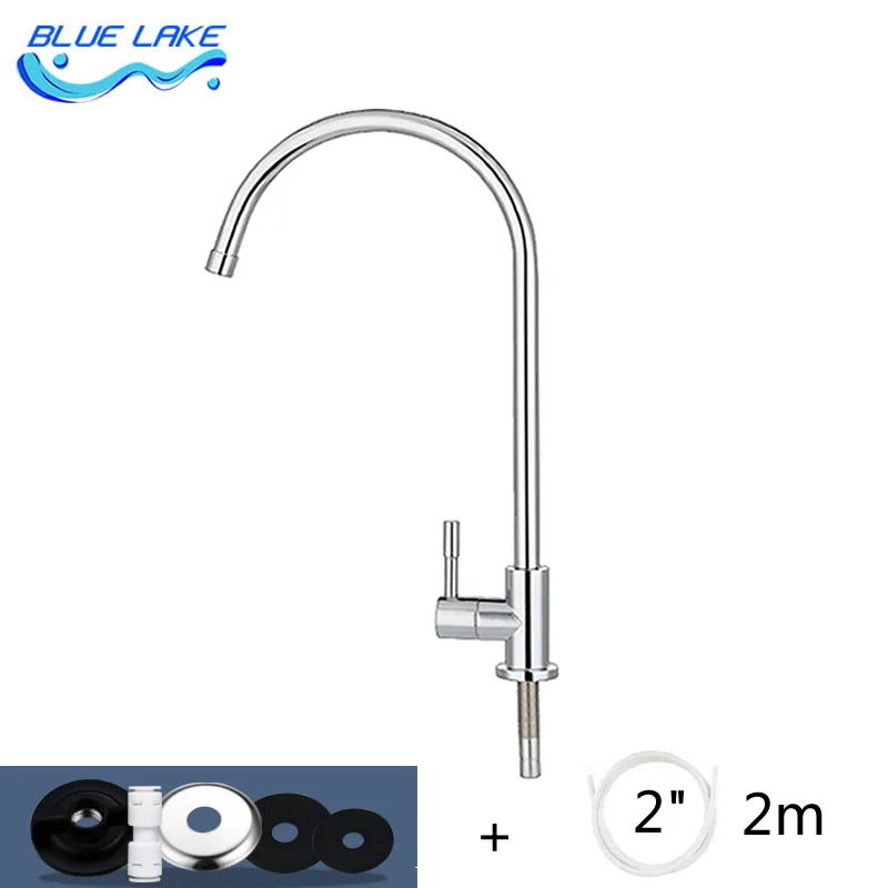 

Water purifier faucet, stainless steel + alloy, 2 points universal interface, big elbow single outlet, water purifier parts