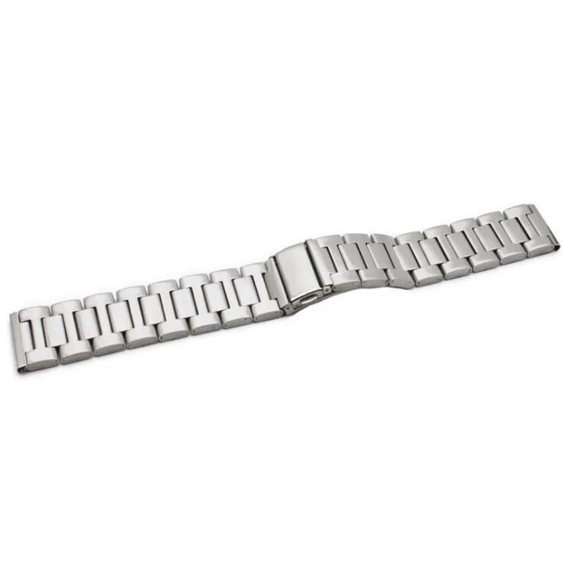 12mm 14mm 16mm 18mm 20mm Stainless Steel Watch Band Strap Bracelet Watchband Butterfly Clasps Silver Buckle