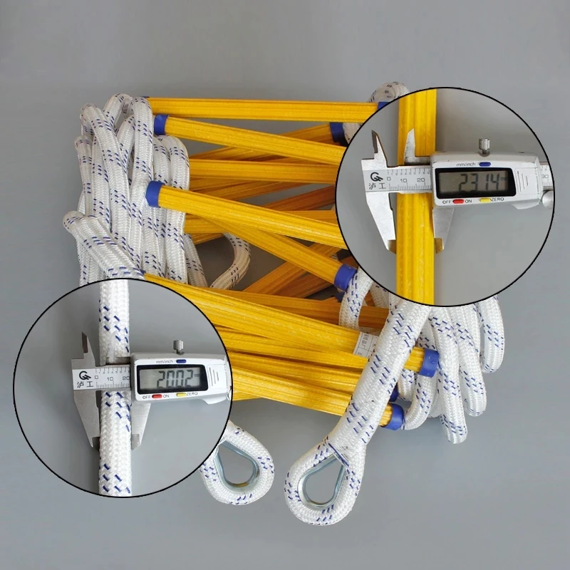 10 Meters Fire Escape Ladder Anti-skid Rescue Rope Emergency Work Safety Response Self-rescue Lifesaving Rock Climbing Escape