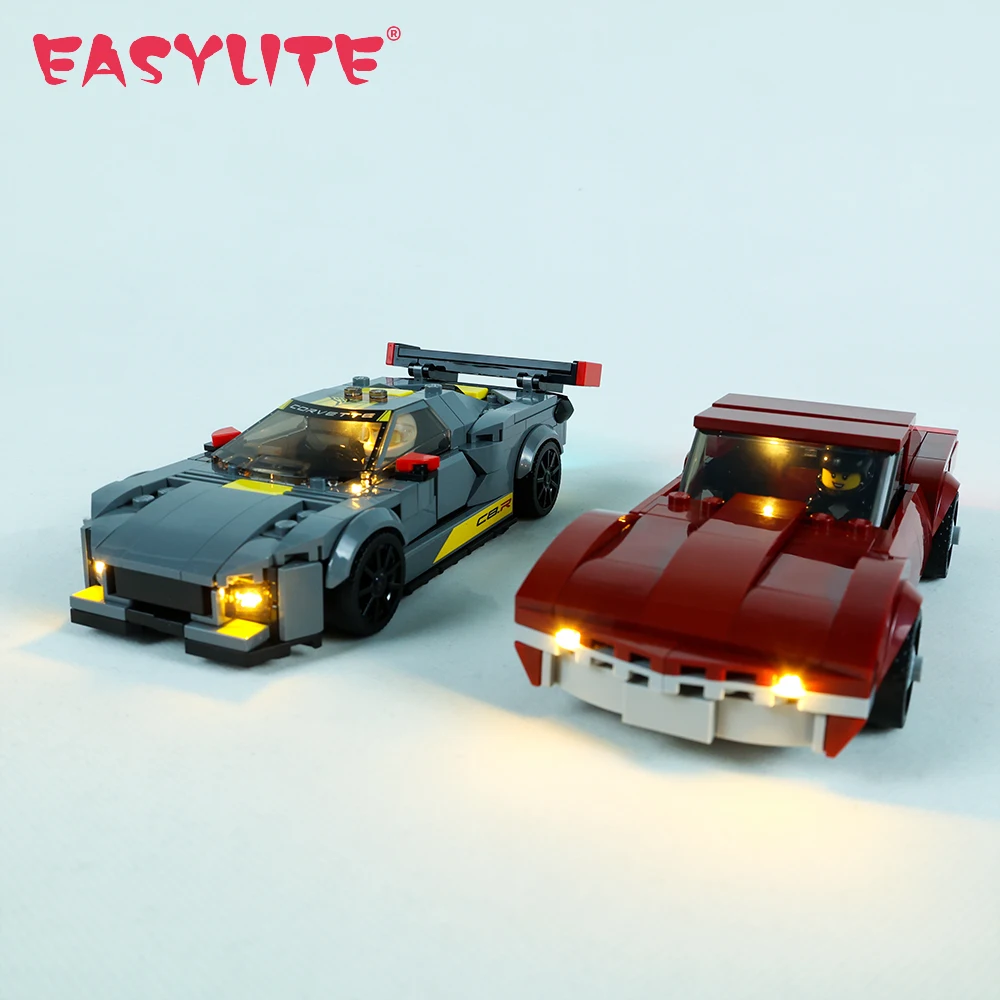 

EASYLITE LED Light Kit For 76903 Speed Champions Chevrolet Corvette C8.R Race Car And 1968 Chevrolet Corvette Not Include Model