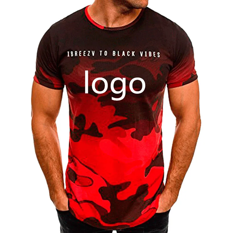 

Summer Men's T-sleeve Can Custom LOGO Printing Camouflage Men's short sleeve casual trend High Quality Cotton T-sleeve