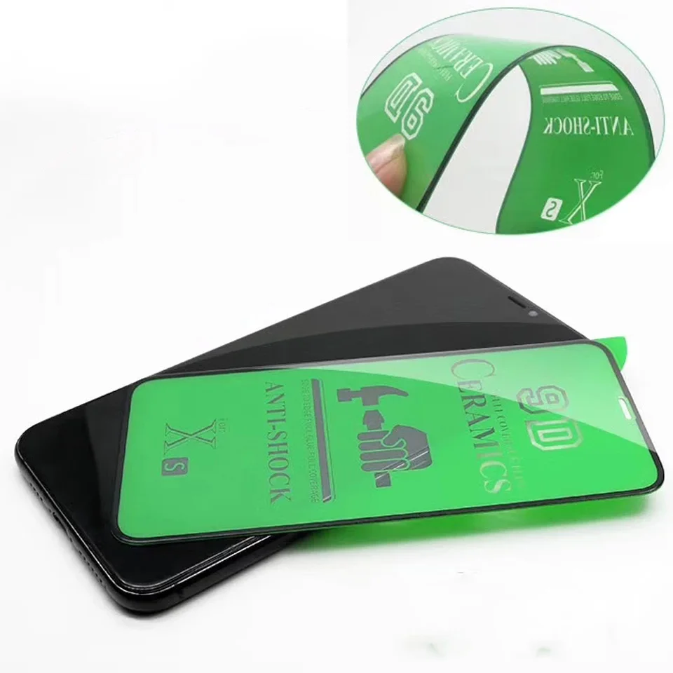 50Pcs 9D Soft Ceramics Protection Film For IPhone 15 13 12 11 14 Pro Max XS Max X XR 6S 7 8 Plus Screen Protector Tempered Glass