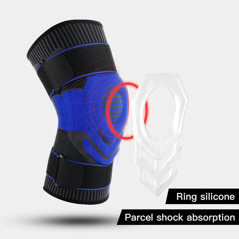 1PCS Knee Brace For Sport Knee Support Kneepad Silicone Spring Patella Protector Running Volleyball Rodilleras Joelheira