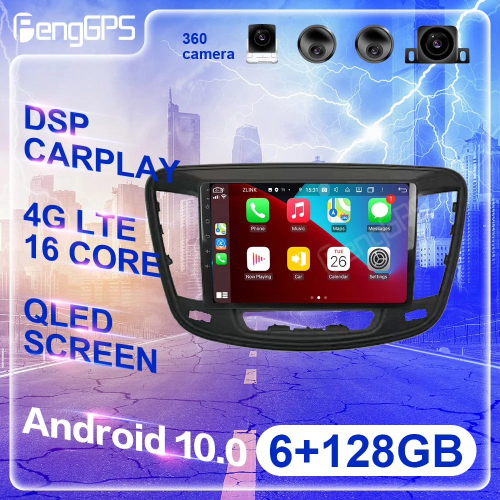 128G Android 11 For Chrysler 200 200C 200S 2013-2017 Car Auto Radio Stereo Multimedia Player Navigation GPS No 2din DVD HeadUnit