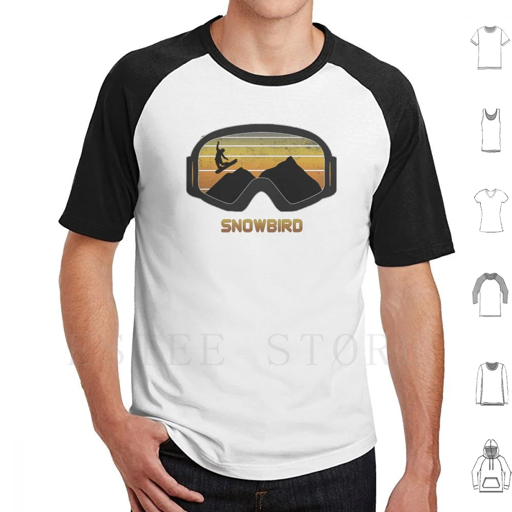 Cool Retro Snowbird Snowboard Fan Snowboarding Gift Snowboarder T Shirt Print Cotton Snowboarder Snowboarding Snowboard Snow