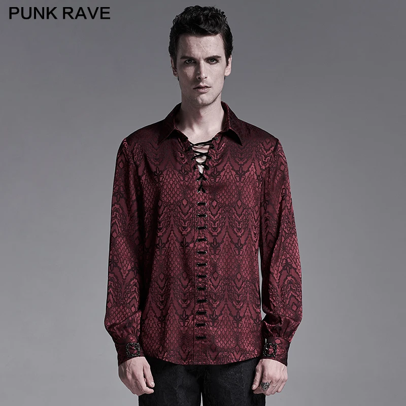 

Gothic jacquard shirt Punk Rave WY-1279CCM