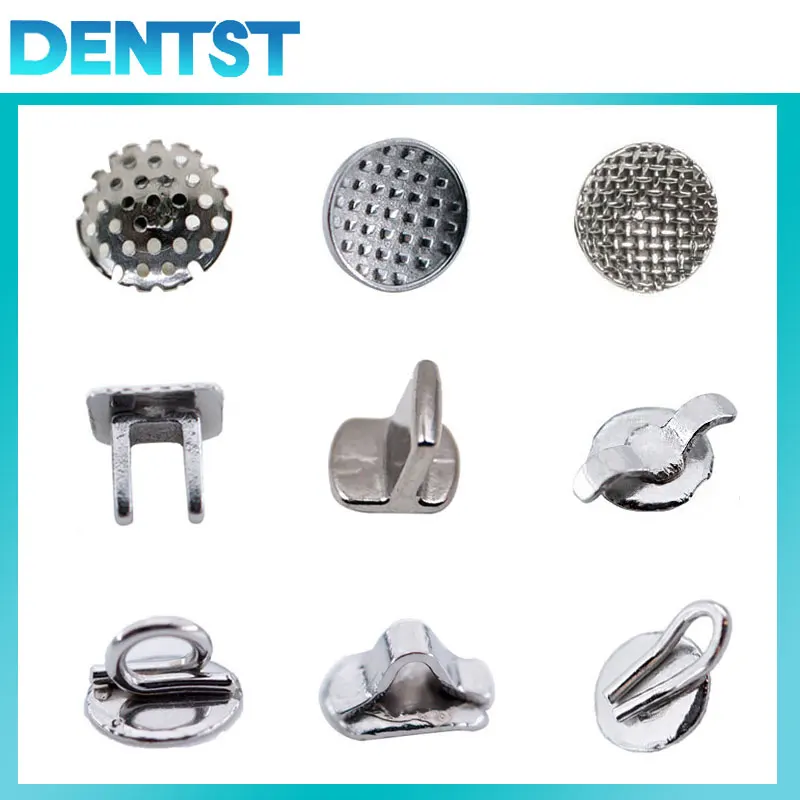 10Pcs Dental Orthodontic Lingual Buttons Metal Composite Bondable Traction Hook Dentistry Braces Brackets Orthodont Materiales