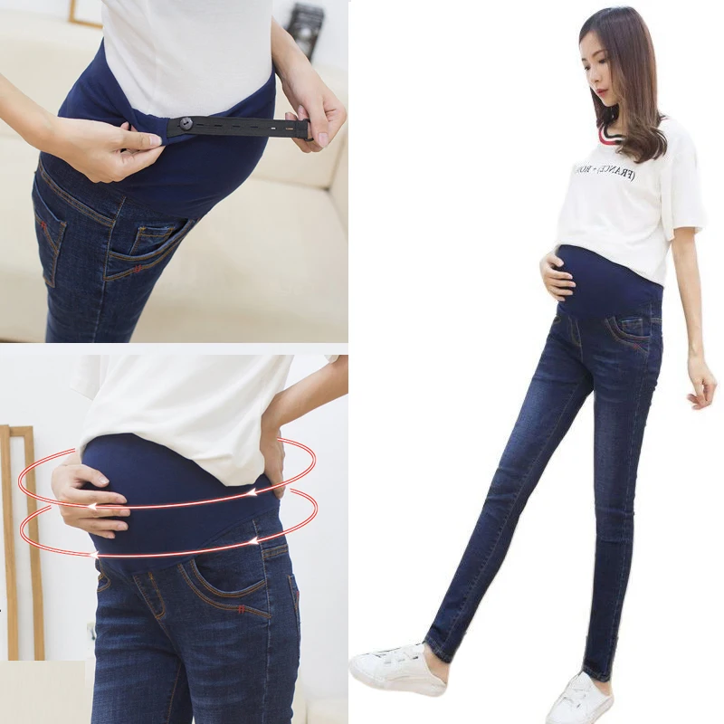 Spring And Autumn Models Maternity Clothes Pregnant Women Jeans Elastic Waist Pregnant Women Pants