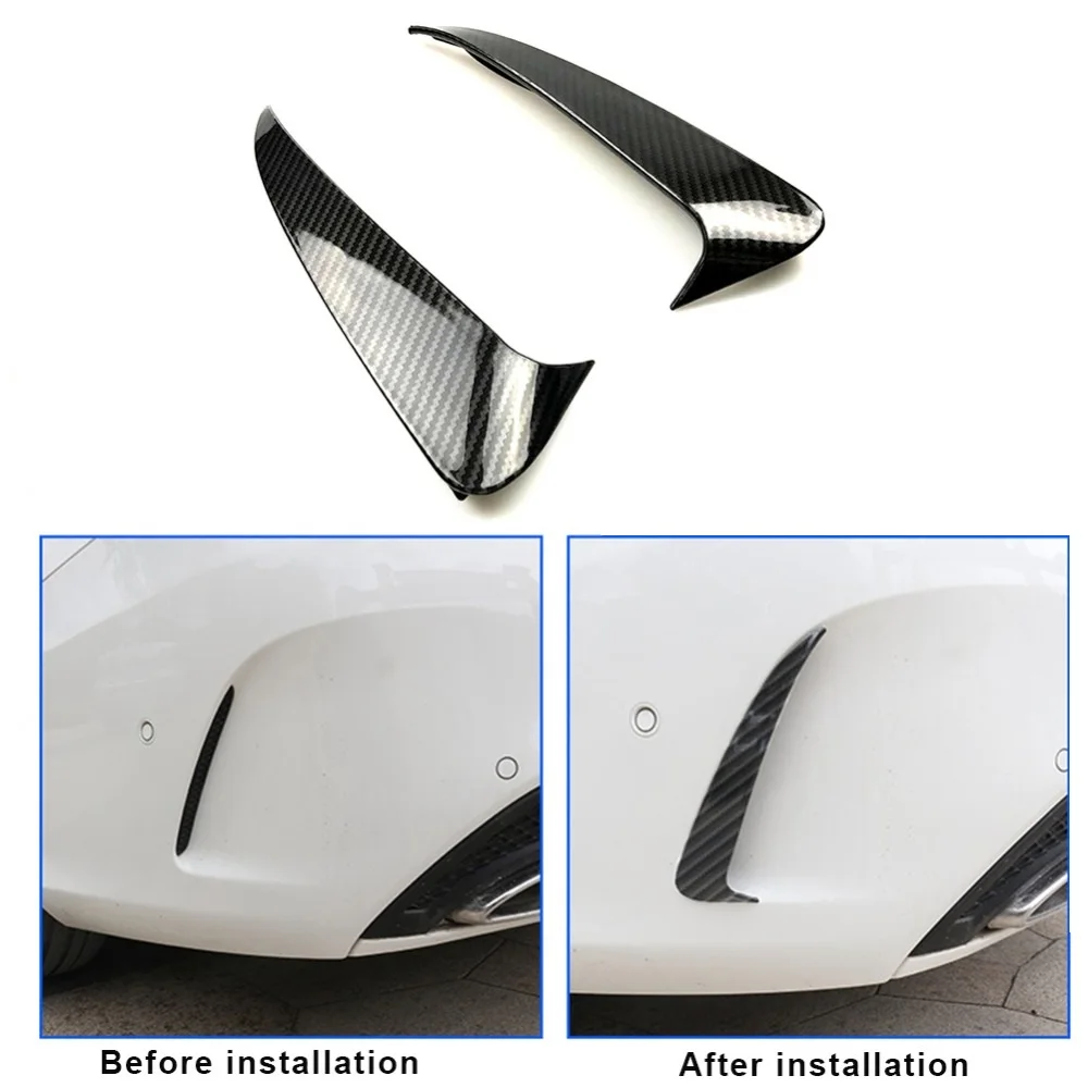 2PCS Rear Bumper Side Wind Decoration Sticker For Mercedes-Benz w205 / c200l / c180l / c260l Automotive Exterior Parts