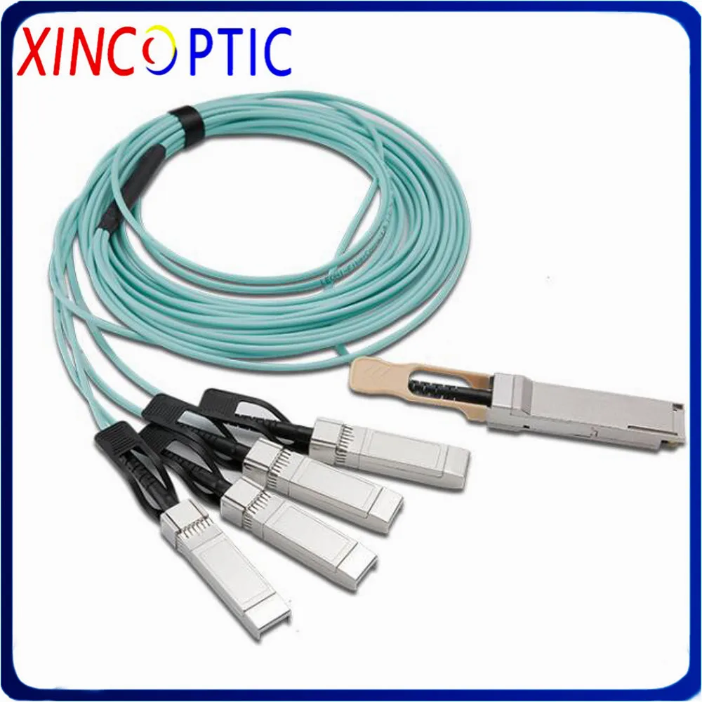 Free shipping 100G QSFP28 to 4*25G SFP28 AOC 15M Cable, 100Gbps QSFP28-4x25G SFP28 OM3 OM4 15Meters AOC Active Optic Fiber Cable