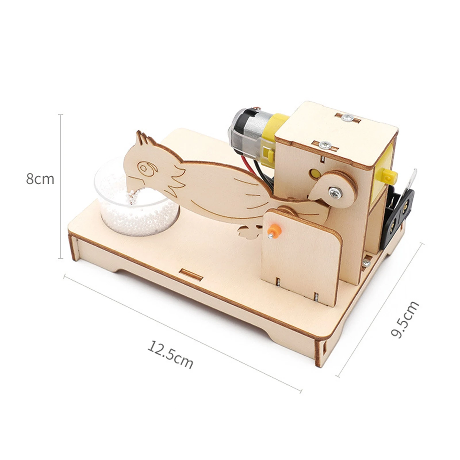 Fai da te Puzzle di legno pollo mangiare riso giocattolo scienza creativa apprendimento precoce giocattoli educativi divertente per la scuola neonato neonato