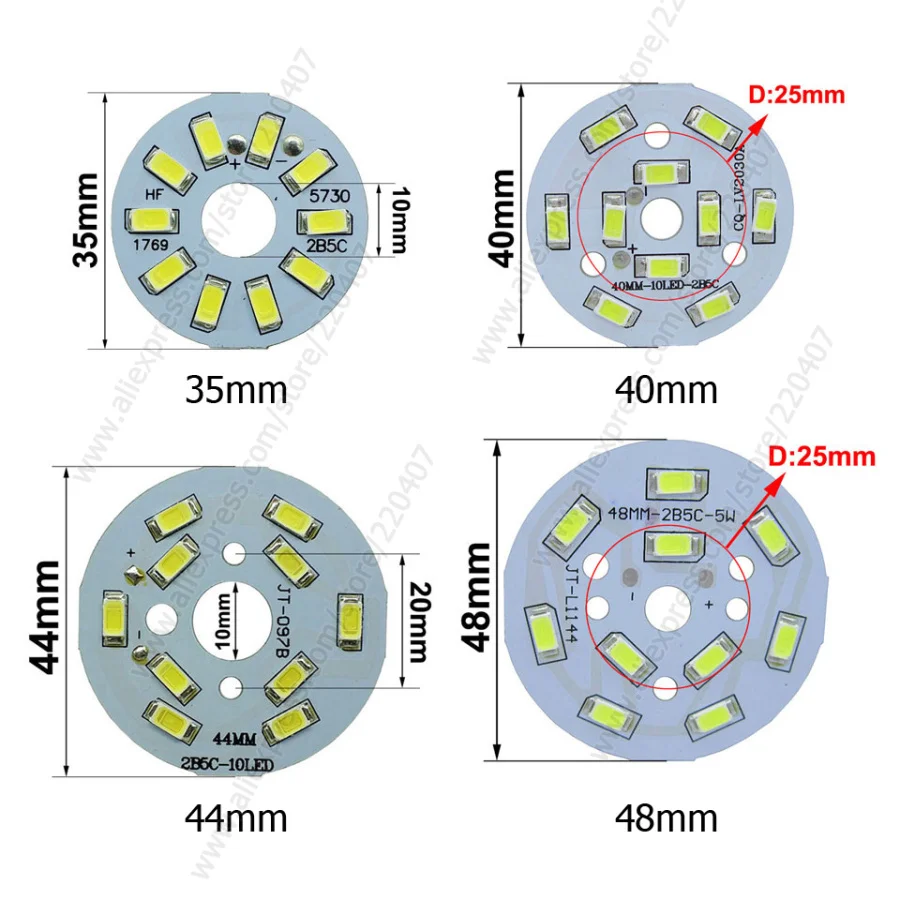 5W SMD5730 Brightness SMD Light Board Led Lamp Panel For Ceiling PCB With LED,Aluminum plate base with smd chip