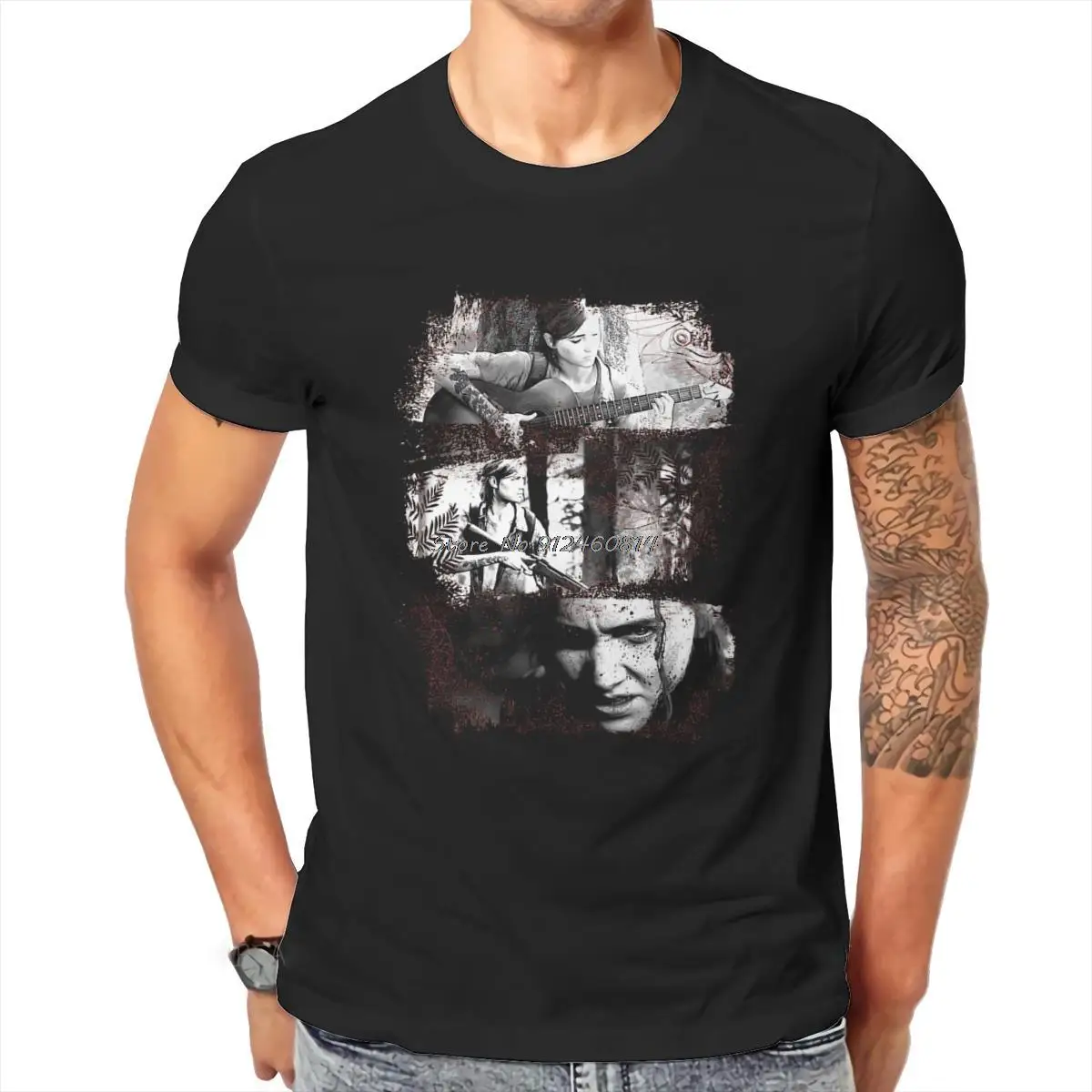 The Last of us Adventure Game Ellie TLOU2 Tri-blend T Shirt Vintage Graphic High Quality Tshirt Oversized Tees Men Tshirts