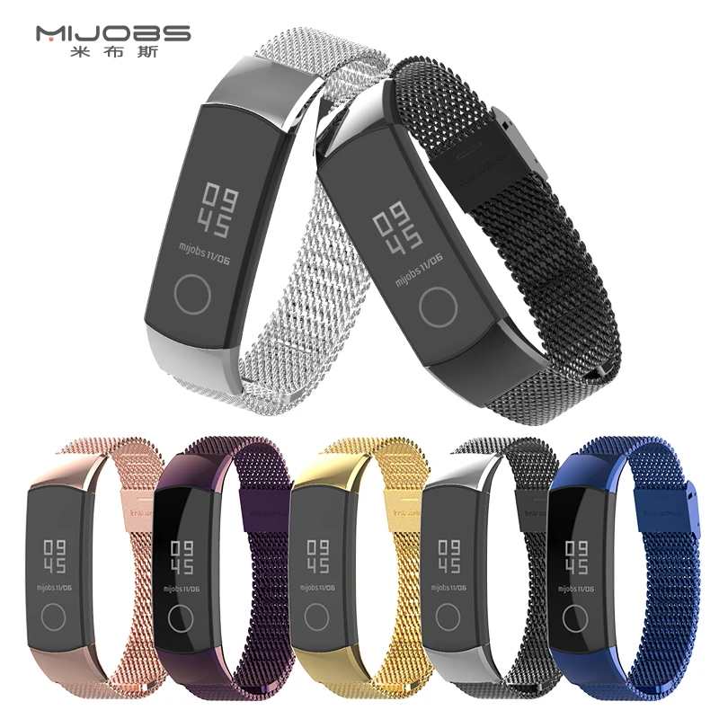 Honor band 4 strap for Huawei Honor Band 4 Smart Watch Accessories Milanese metal  steel bracelet replacement band 5 strap